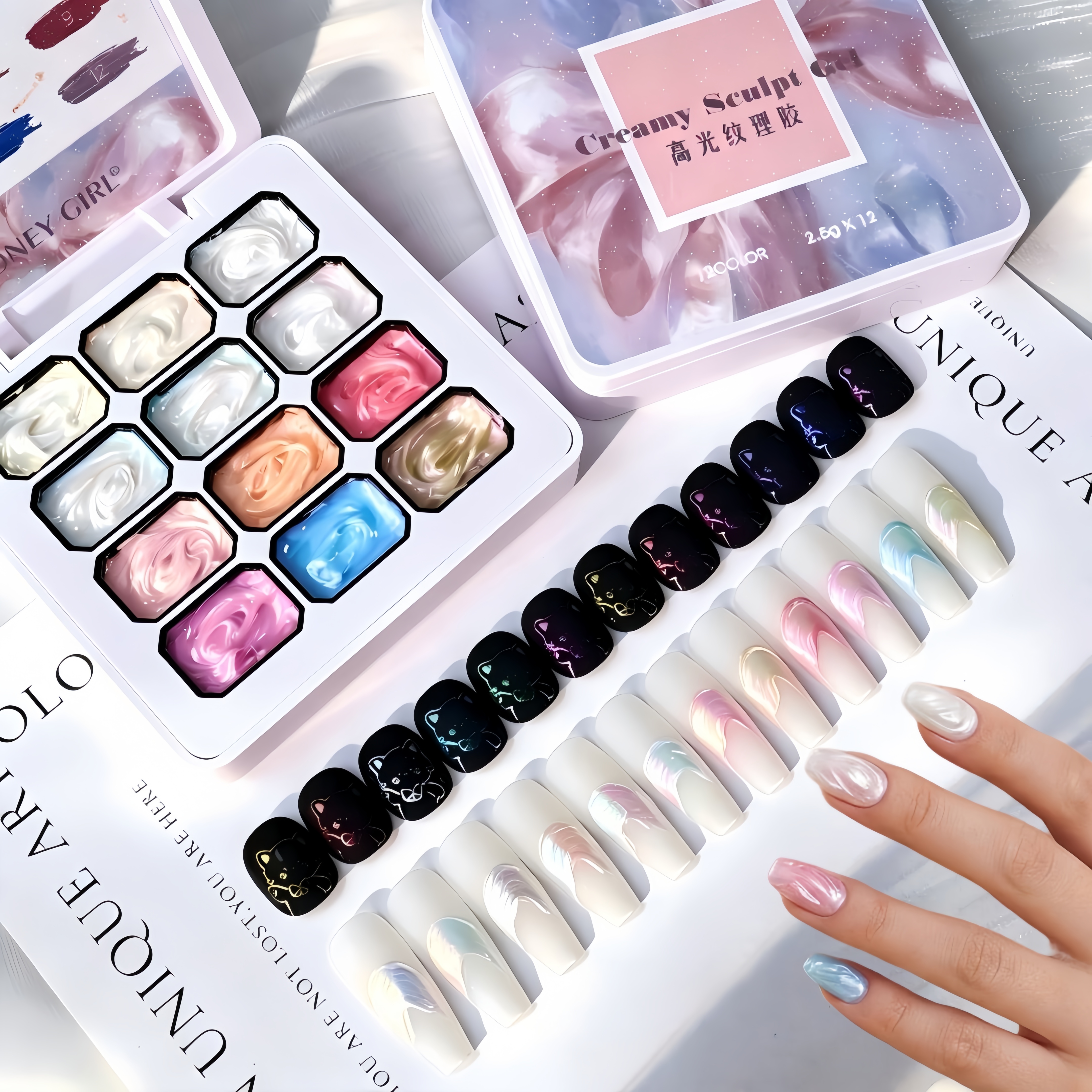 12-grid Dreamy Texture Gel Nai - Waxing Kit Home avis et prix