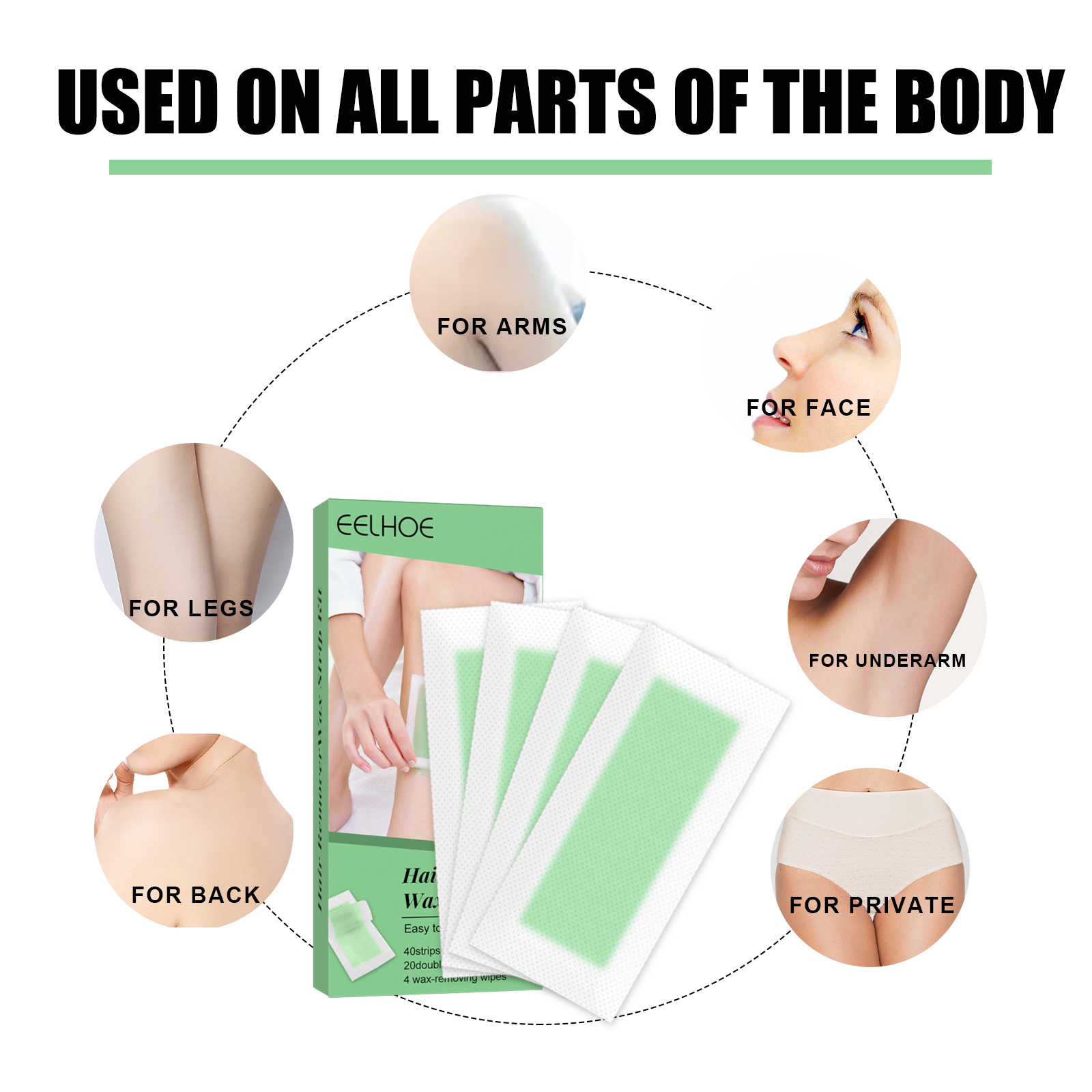 EELHOE Hair Removal Wax Strip  - Waxing Kit Home avis et prix