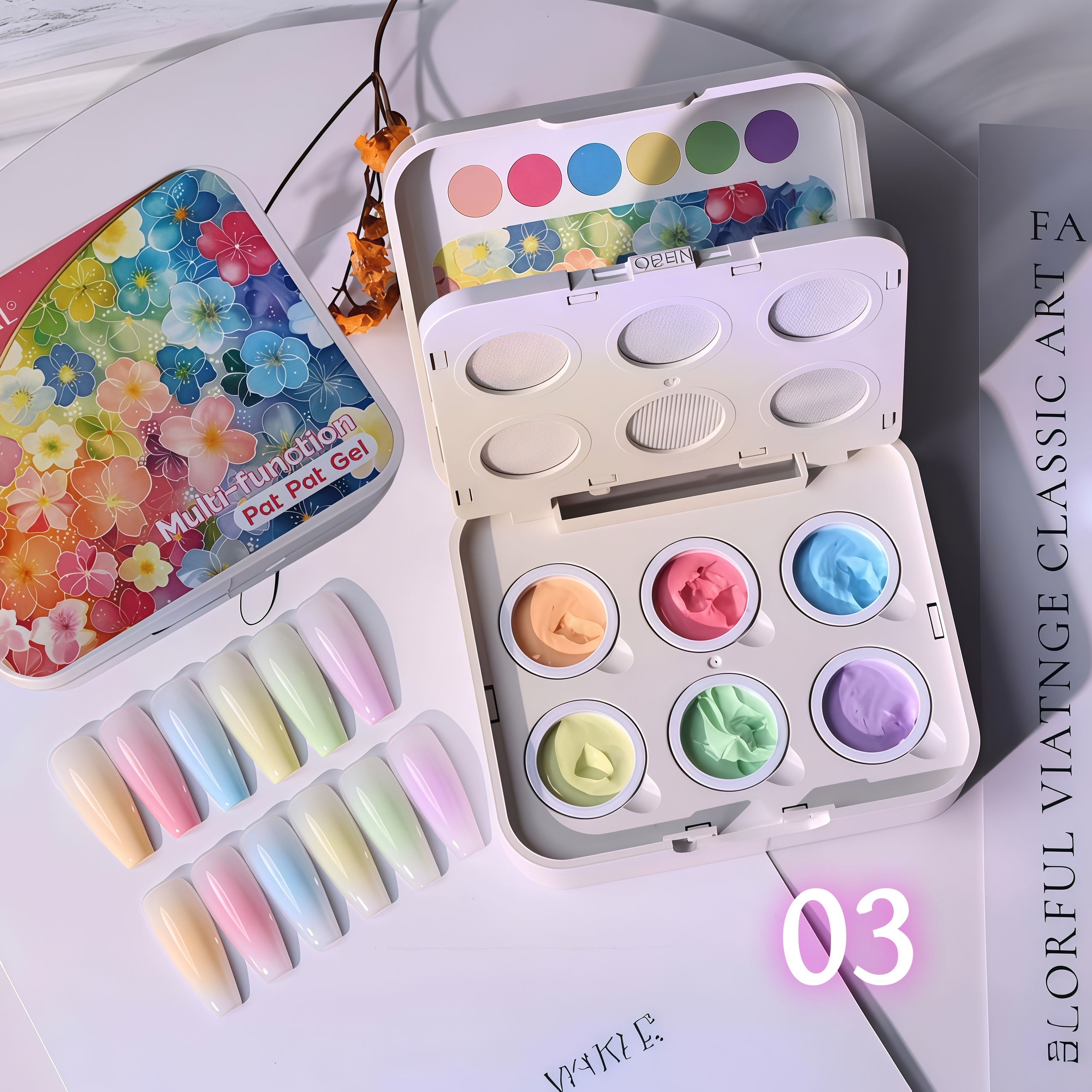 New 6 Color Cushion Nail Art S - Waxing Kit Home avis et prix