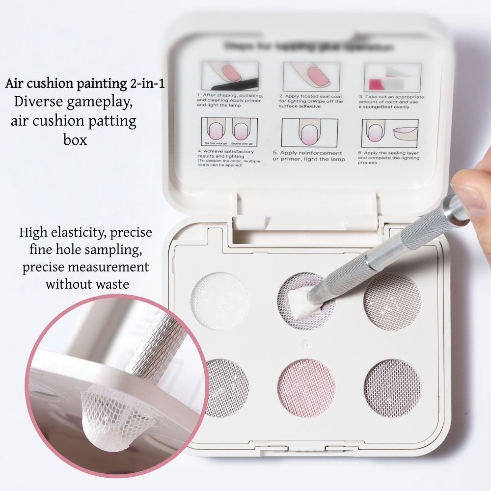 New 6 Color Cushion Nail Art S - Waxing Kit Home avis et prix