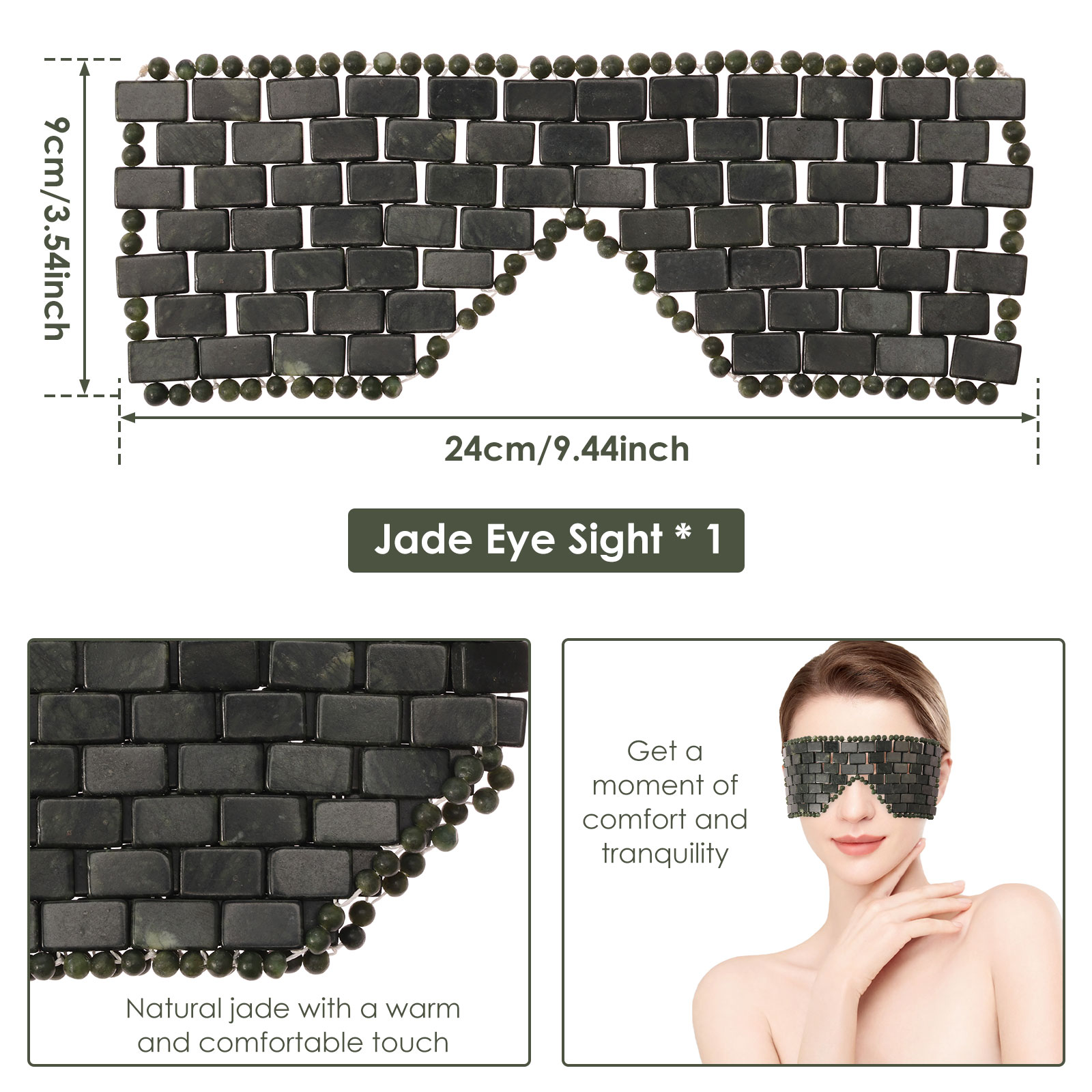 Jade Eye Mask Portable Jade St - Spa Wellness Massage avis et prix